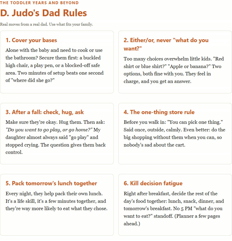 Sample page: D. Judo's Dad Rules
